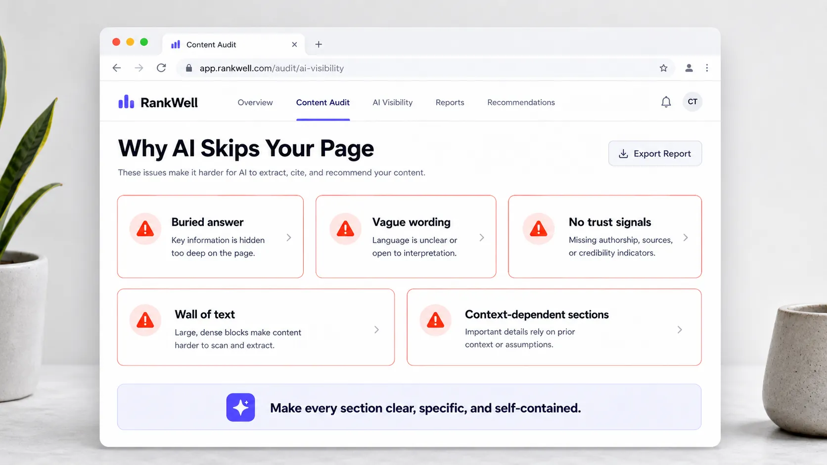 Diagram explaining why AI search engines skip certain web pages even when they rank well in Google